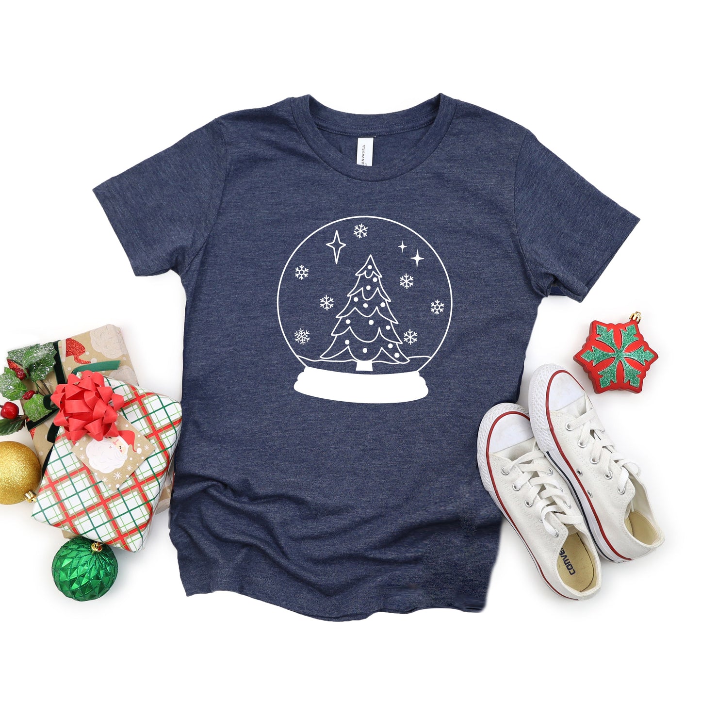 Christmas Snow Globe | Youth Short Sleeve Crew Neck