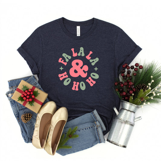 Fa La La And Ho Ho Ho | Youth Short Sleeve Crew Neck