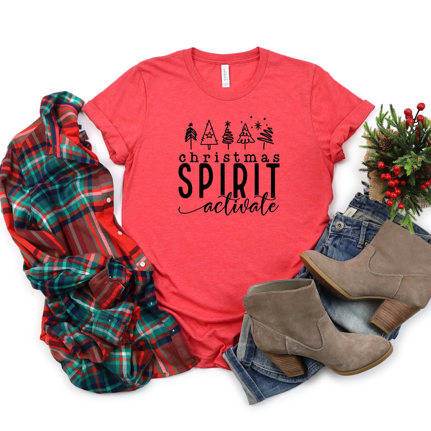 Christmas Spirit Activate | Short Sleeve Graphic Tee