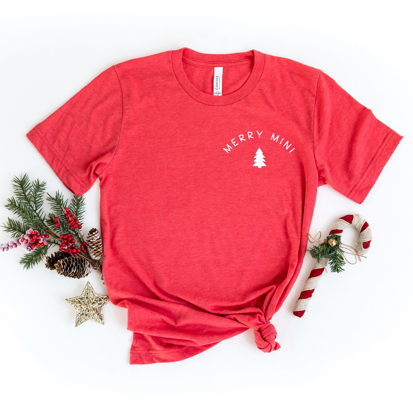 Merry Mini Tree Mini | Youth Short Sleeve Crew Neck