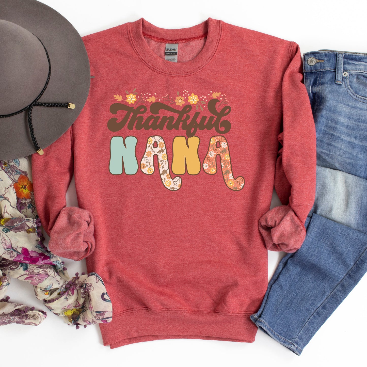 Thankful Nana Floral | Sweatshirt