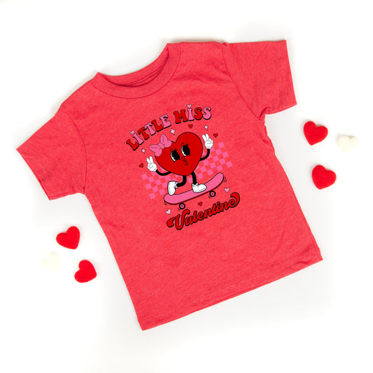 Little Miss Valentine Skateboard | Youth Graphic Short Sleeve Tee