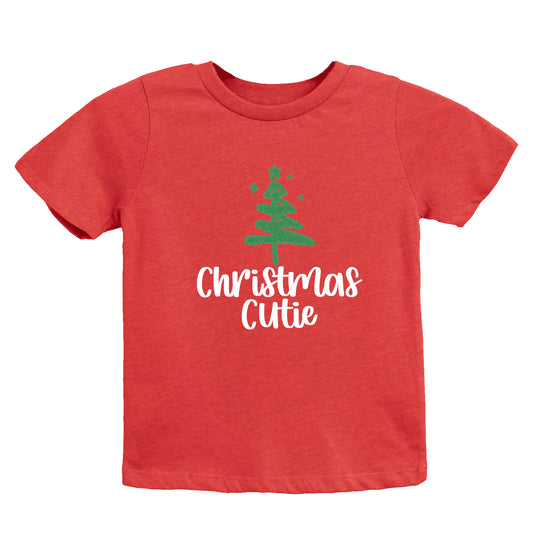 Christmas Cutie Tree Glitter | Youth Graphic Short Sleeve Tee