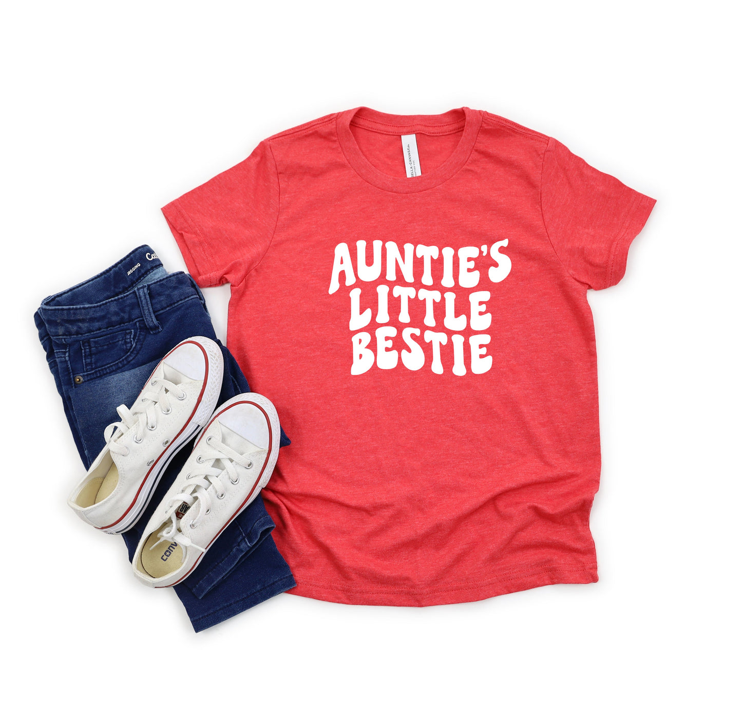 Auntie's Little Bestie | Youth Short Sleeve Crew Neck