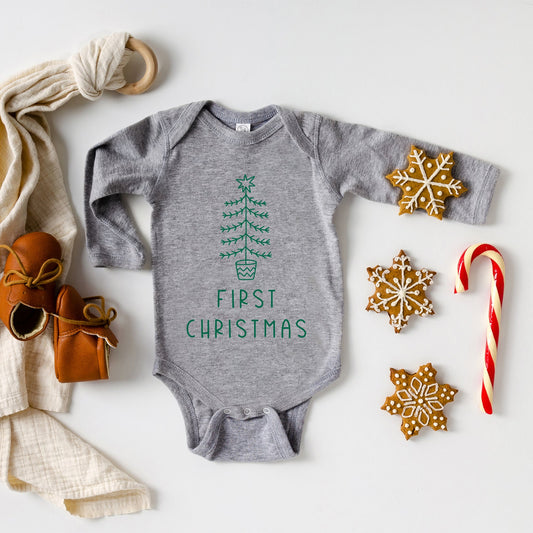 First Christmas Tree | Baby Graphic Long Sleeve Bodysuit