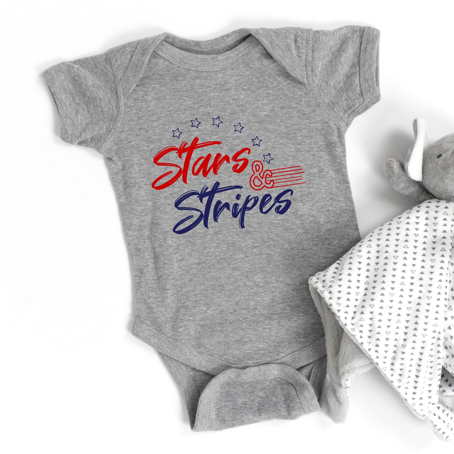 Stars And Stripes | Baby Graphic Short Sleeve Bodysuit