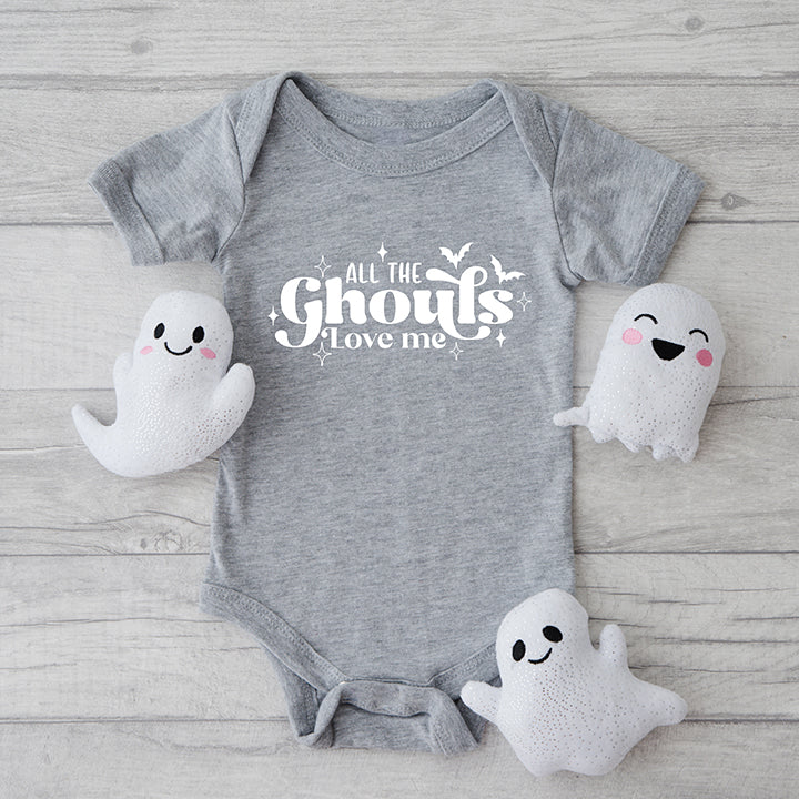 All The Ghouls Love Me Diamonds | Baby Graphic Short Sleeve Bodysuit
