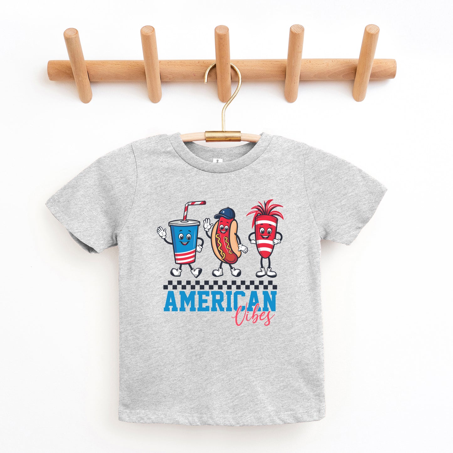American Vibes Hot Dog | Toddler Graphic Short Sleeve Tee