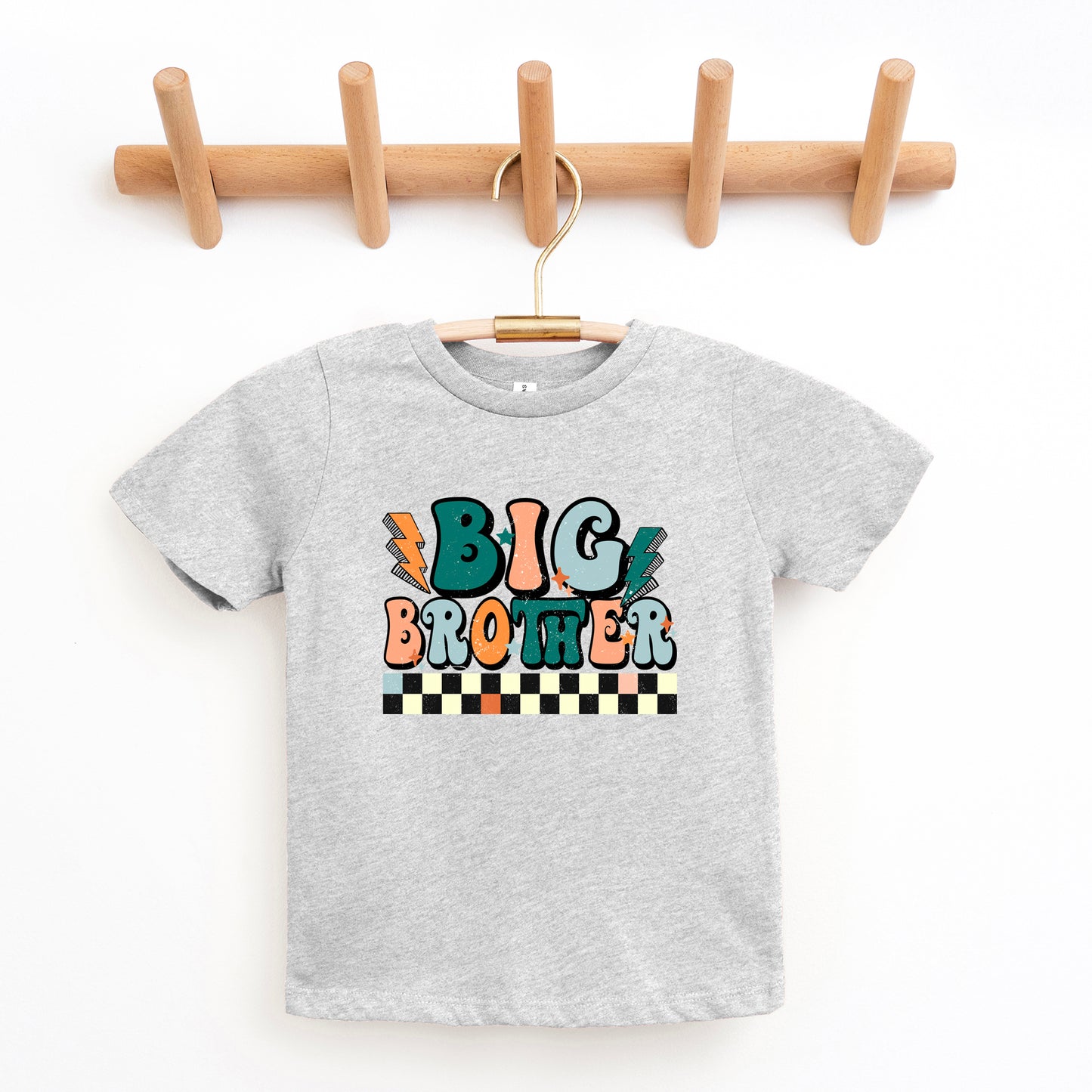 Big Brother Checkered | Toddler Graphic Short Sleeve Tee