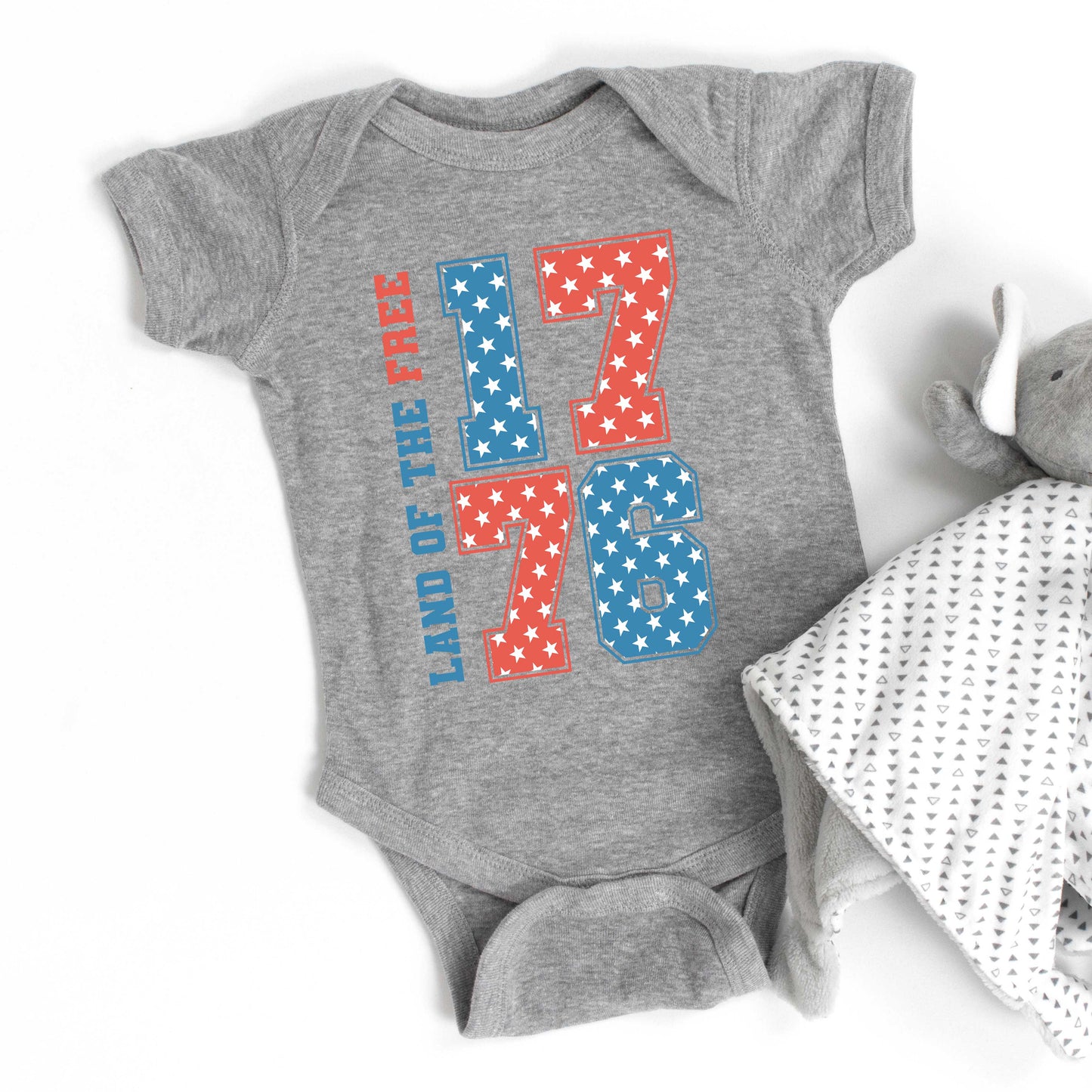 Land Of The Free Retro Stars | Baby Graphic Short Sleeve Bodysuit