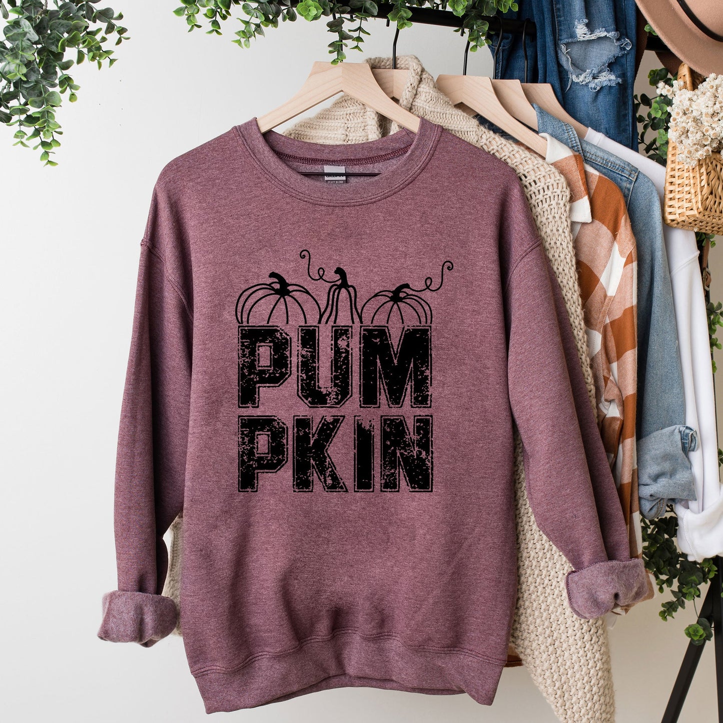Pumpkin Distressed | Sweatshirt