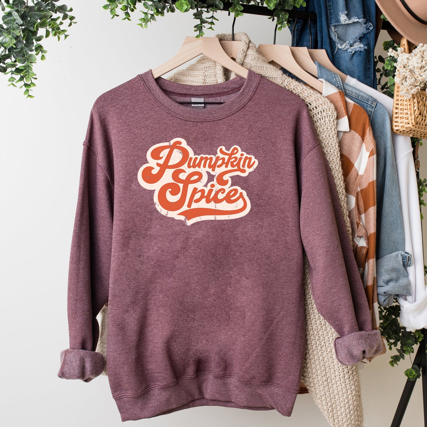 Retro Pumpkin Spice Words | Sweatshirt