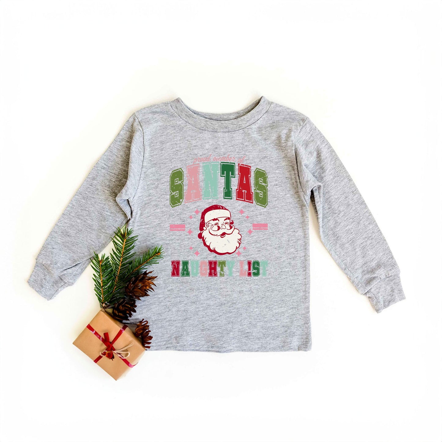 Member Of Santa's Naughty List | Toddler Graphic Long Sleeve Tee