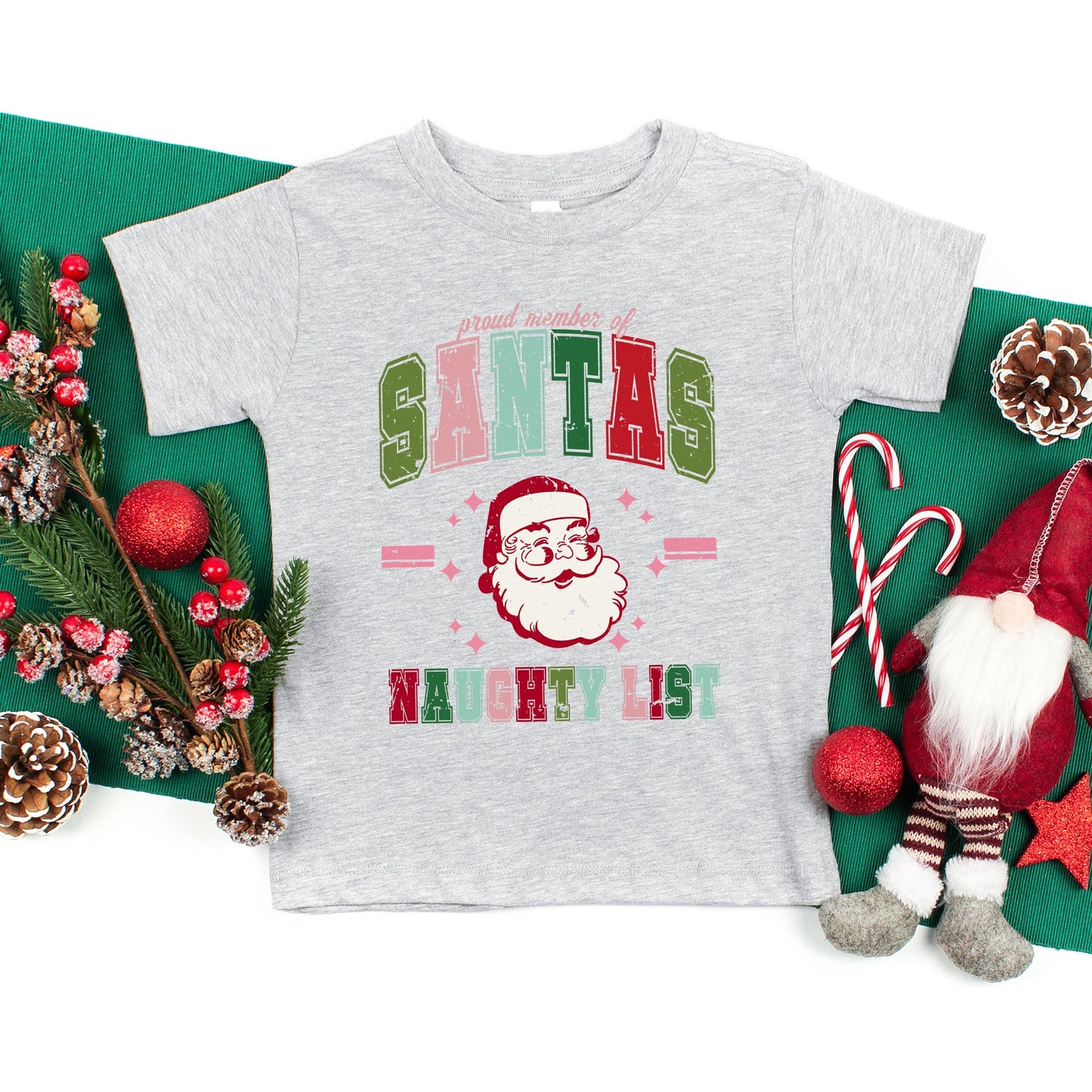 Member Of Santa's Naughty List | Toddler Graphic Short Sleeve Tee