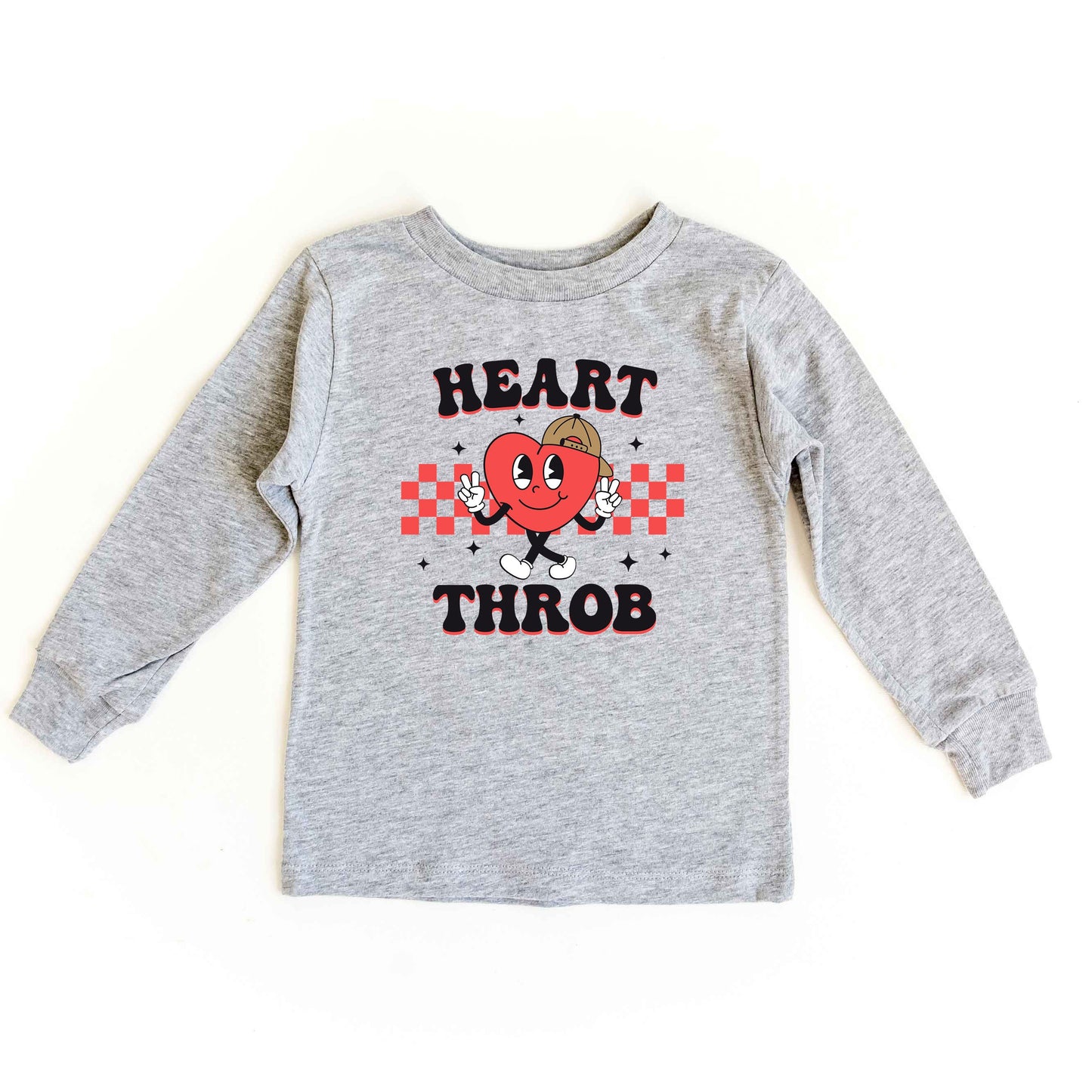 Checkered Heart Throb | Youth Long Sleeve Tee
