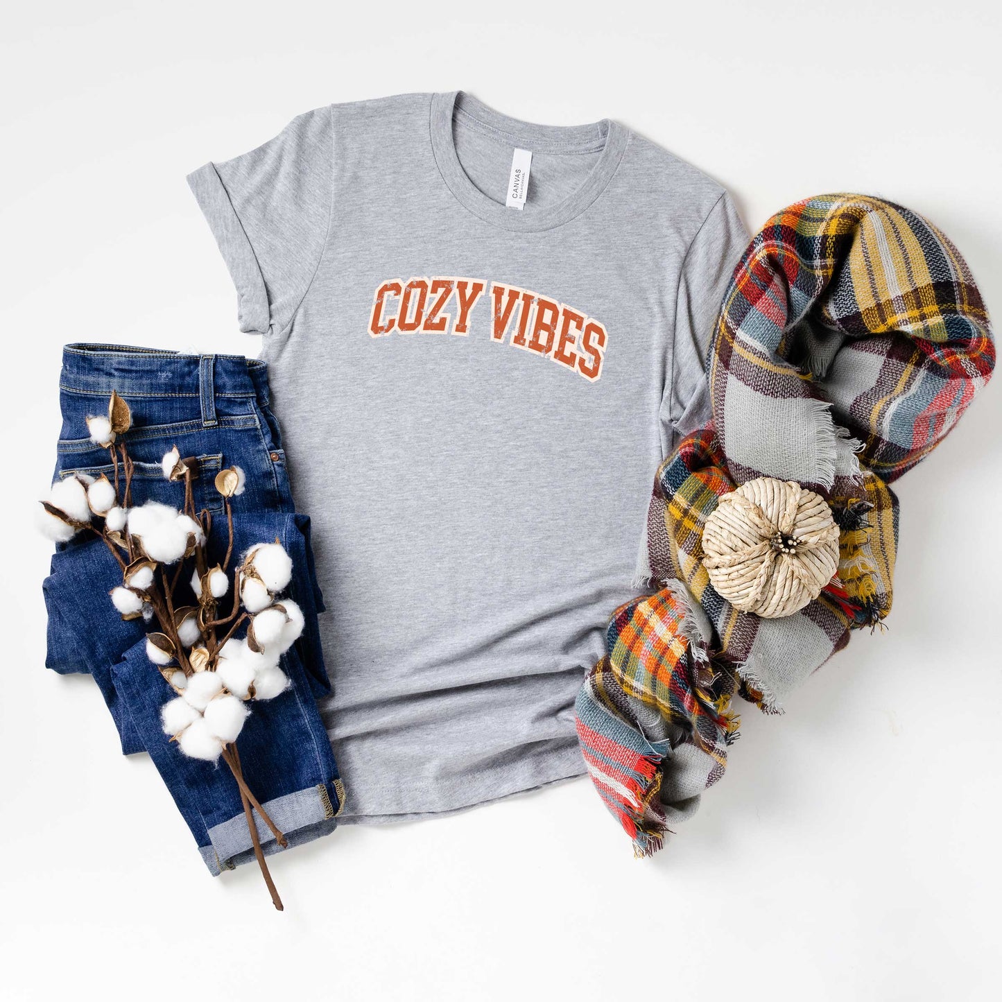 Varsity Cozy Vibes | Short Sleeve Graphic Tee