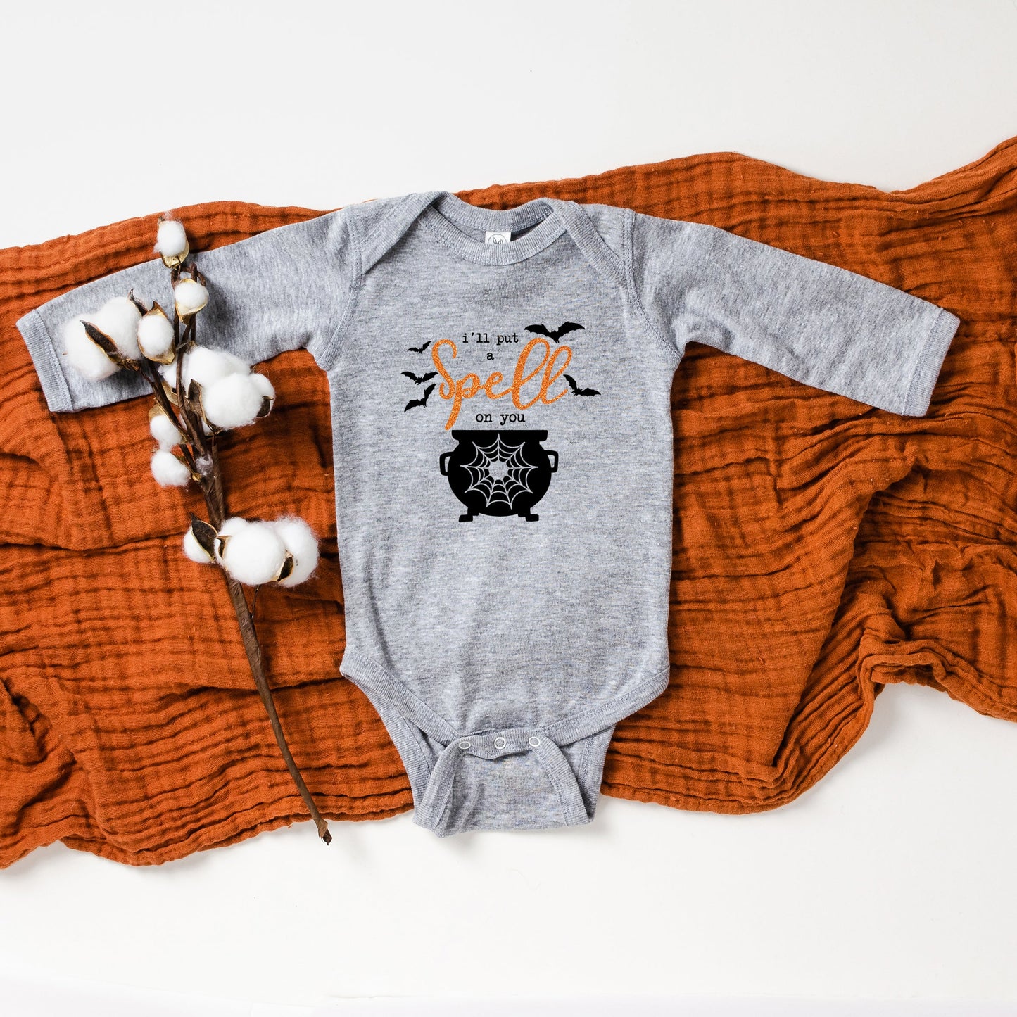 I'll Put A Spell On You Glitter | Baby Graphic Long Sleeve Bodysuit