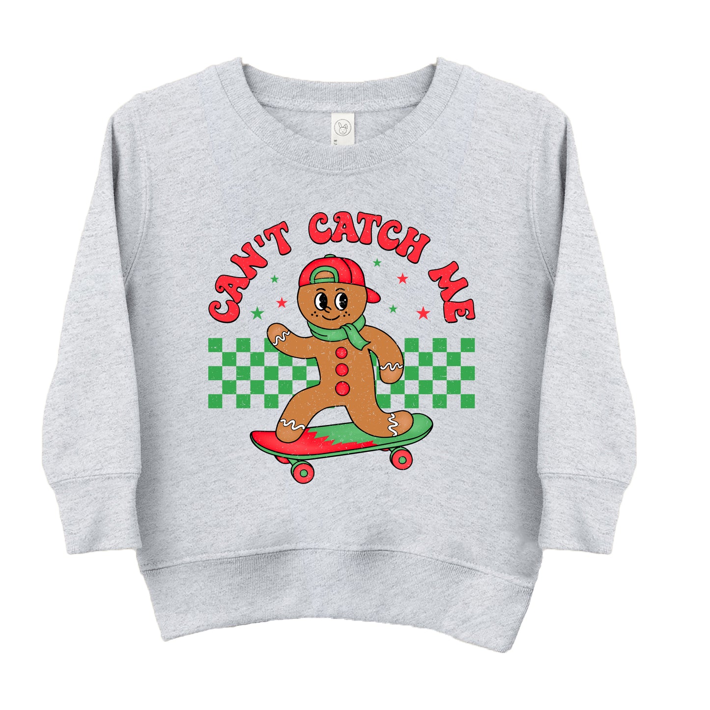 Gingerbread Man Skateboard | Youth Ultra-Soft Graphic Sweatshirt