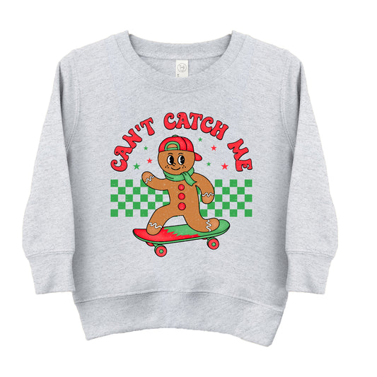 Gingerbread Man Skateboard | Youth Ultra-Soft Graphic Sweatshirt