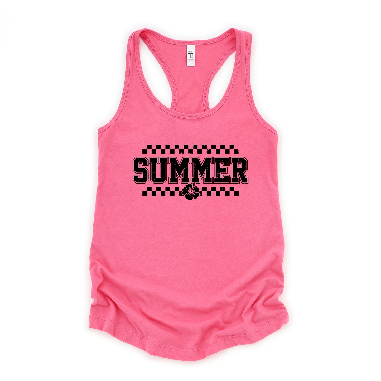 Checkered Summer Varsity | Racerback Tank