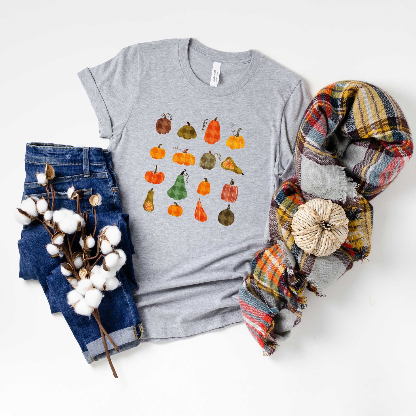 Plaid Pumpkins Chart | Short Sleeve Graphic Tee