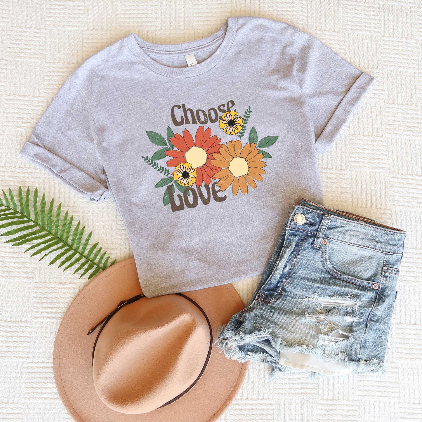 Choose Love Flowers | Short Sleeve Graphic Tee