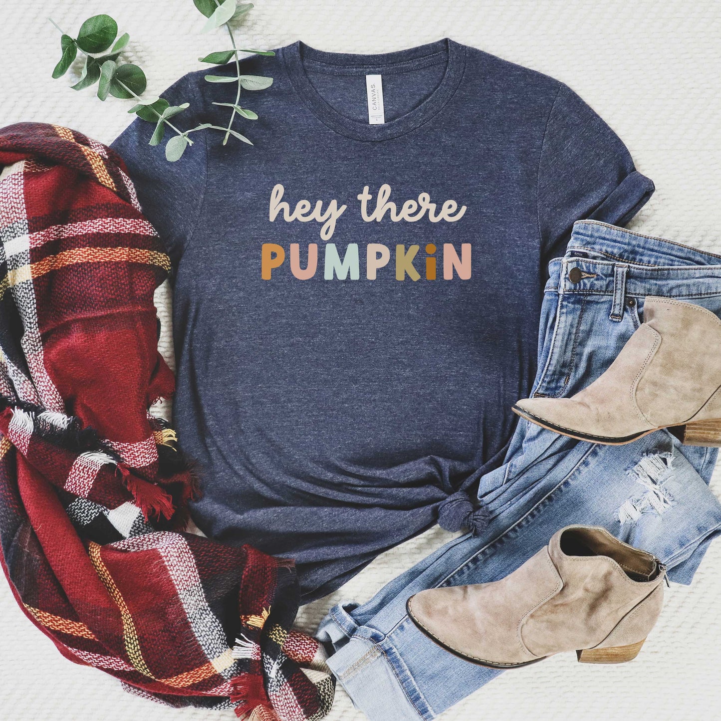 Hey There Pumpkin Colorful | Short Sleeve Graphic Tee