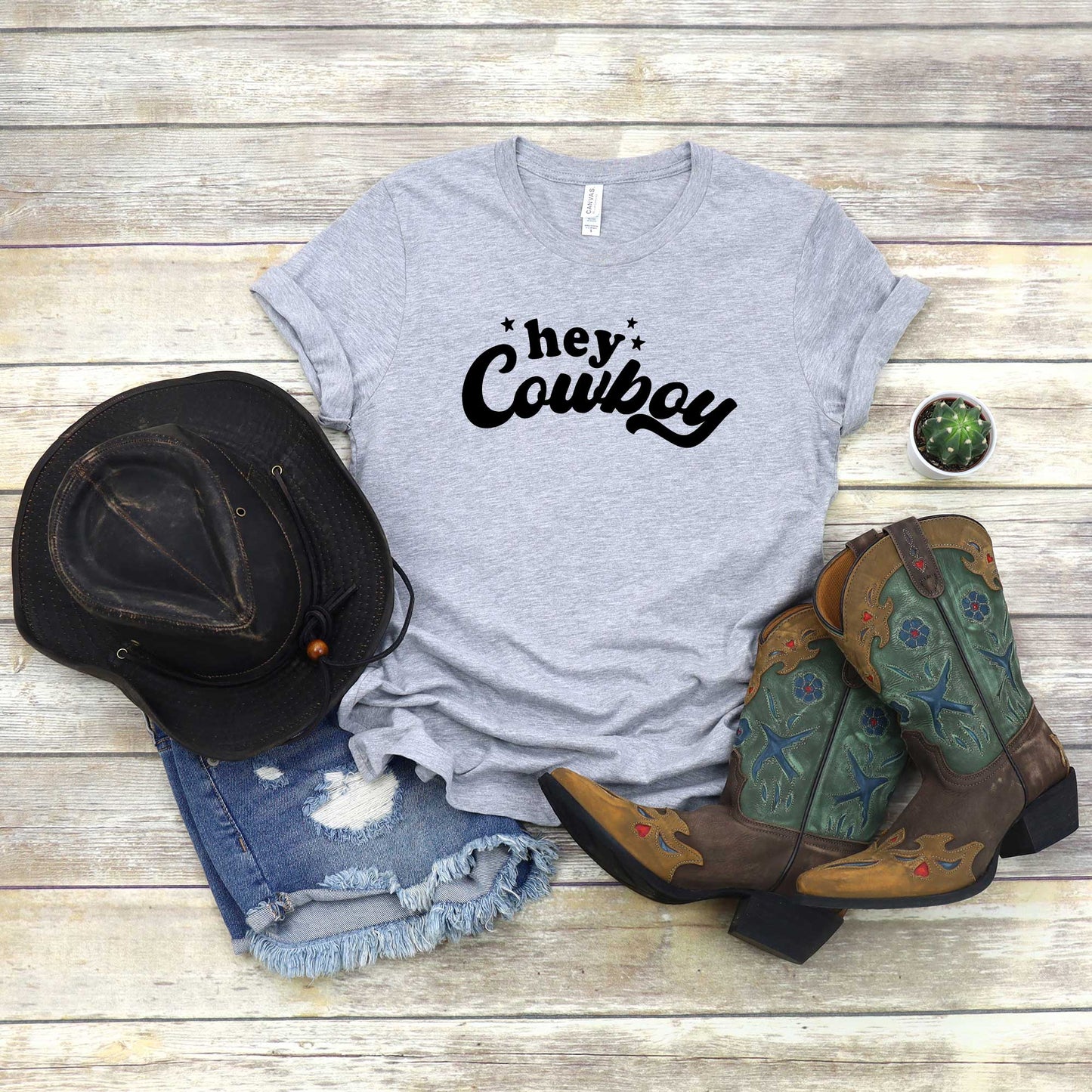 Hey Cowboy Stars | Short Sleeve Graphic Tee
