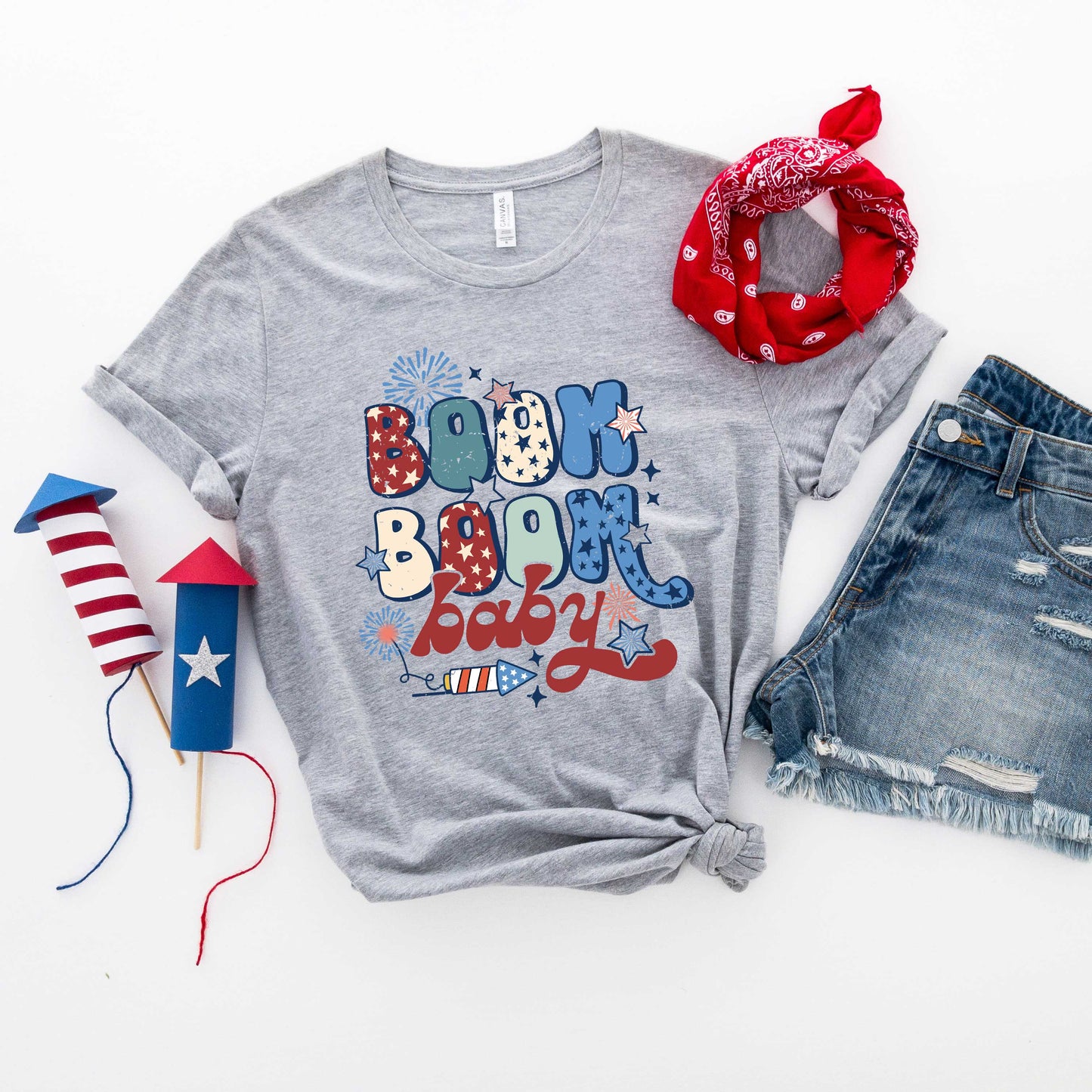 Boom Boom Baby Firework | Short Sleeve Graphic Tee