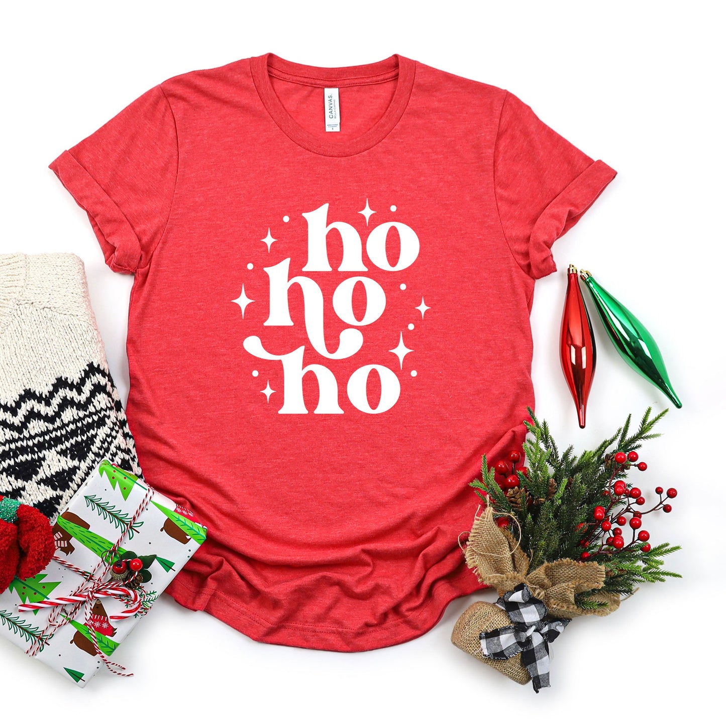 Whimsical Ho Ho Ho | Short Sleeve Graphic Tee
