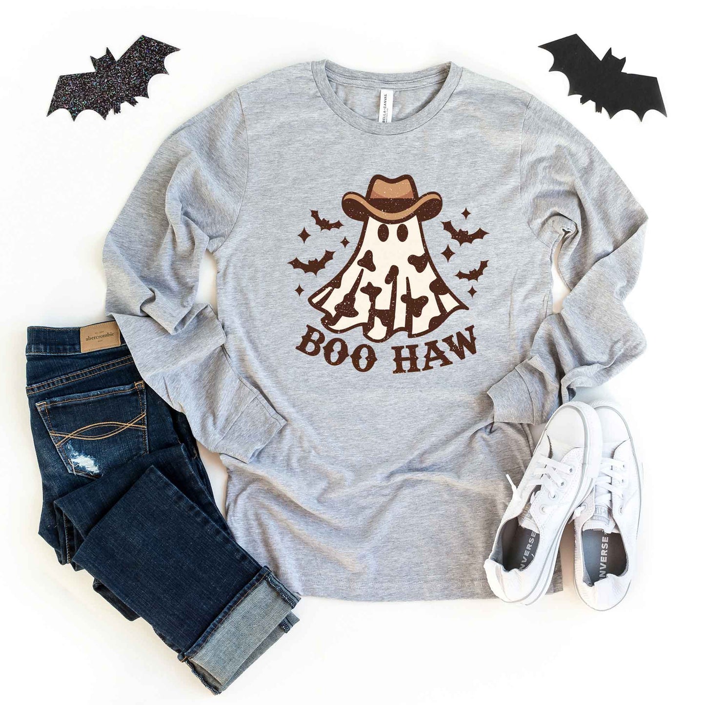 Boo Haw Ghost | Long Sleeve Crew Neck