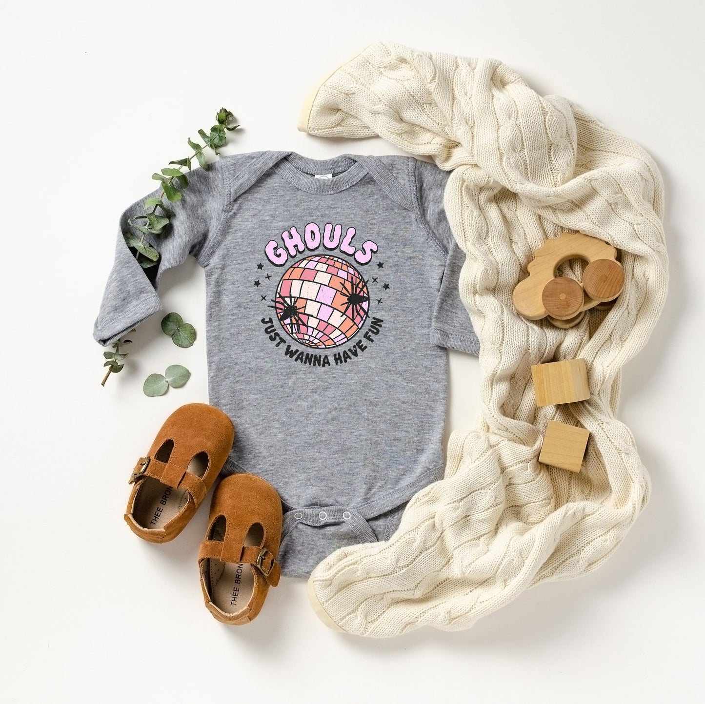 Ghouls Disco Ball | Baby Long Sleeve Bodysuit