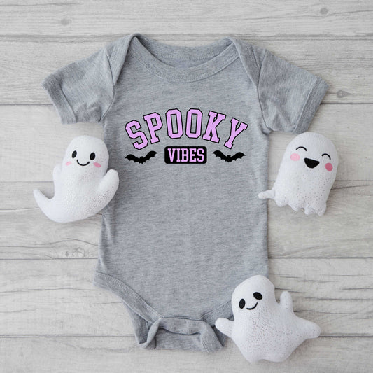 Spooky Vibes Bats | Baby Graphic Short Sleeve Bodysuit