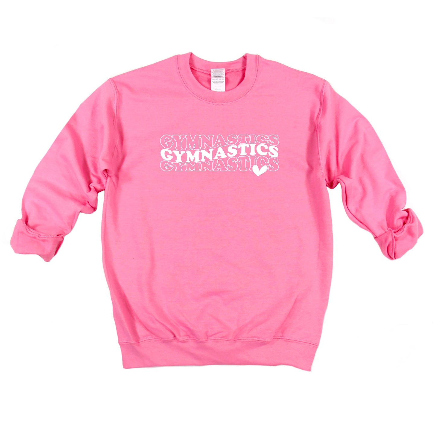 Gymnastics Stacked Heart | Youth Sweatshirt