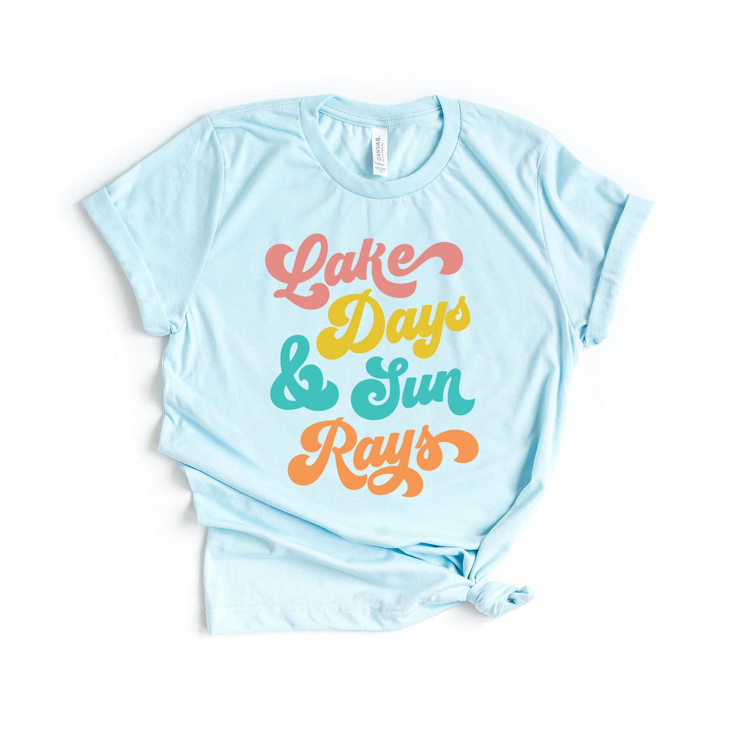 Lake Days And Sun Rays Colorful | Short Sleeve Graphic Tee