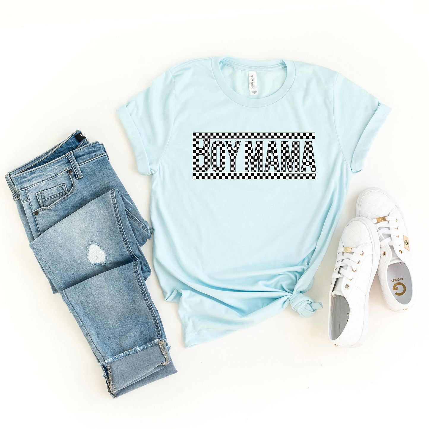 Boy Mama Checkered Box | Short Sleeve Graphic Tee