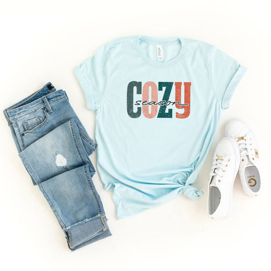 Retro Cozy Season Colorful | Short Sleeve Graphic Tee