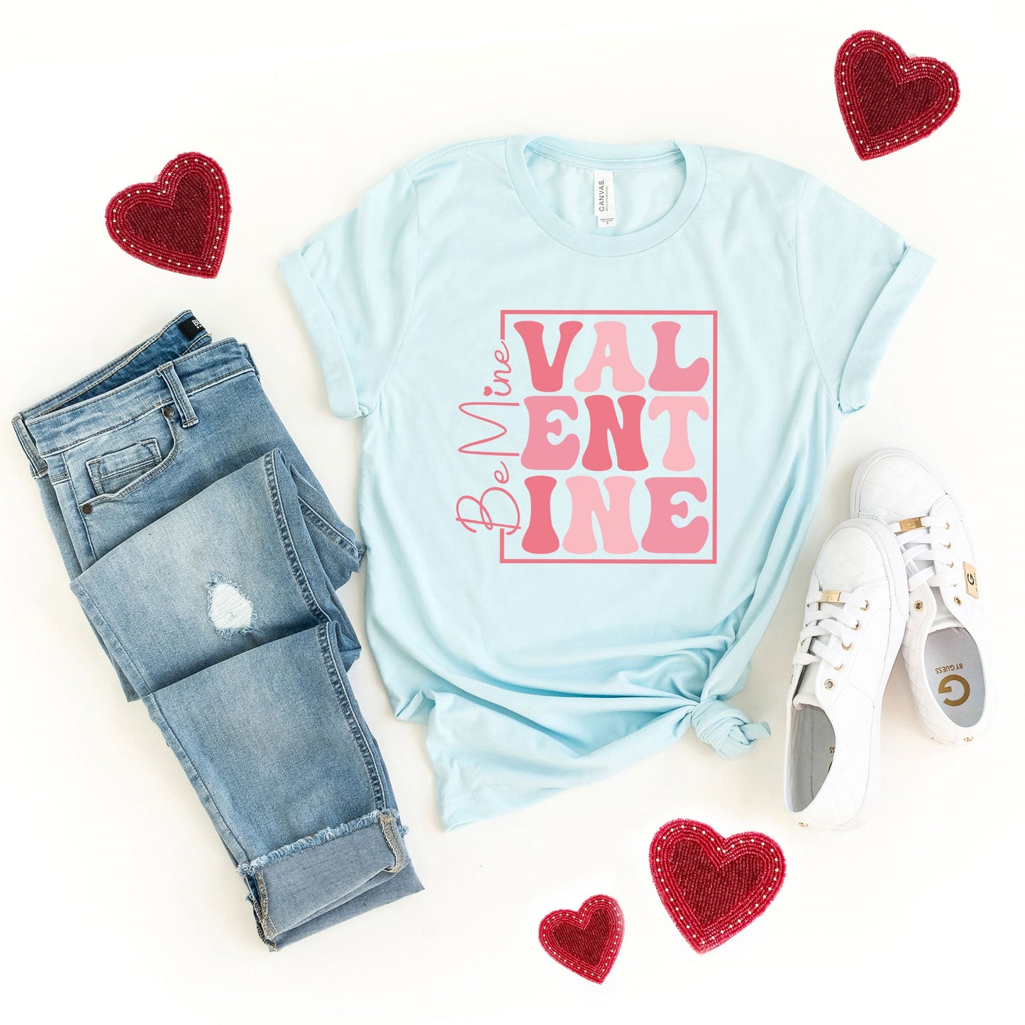 Be Mine Valentine Block | Short Sleeve Graphic Tee