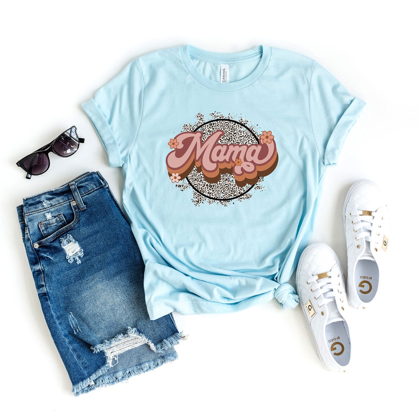 Mama Leopard Circle | Short Sleeve Graphic Tee