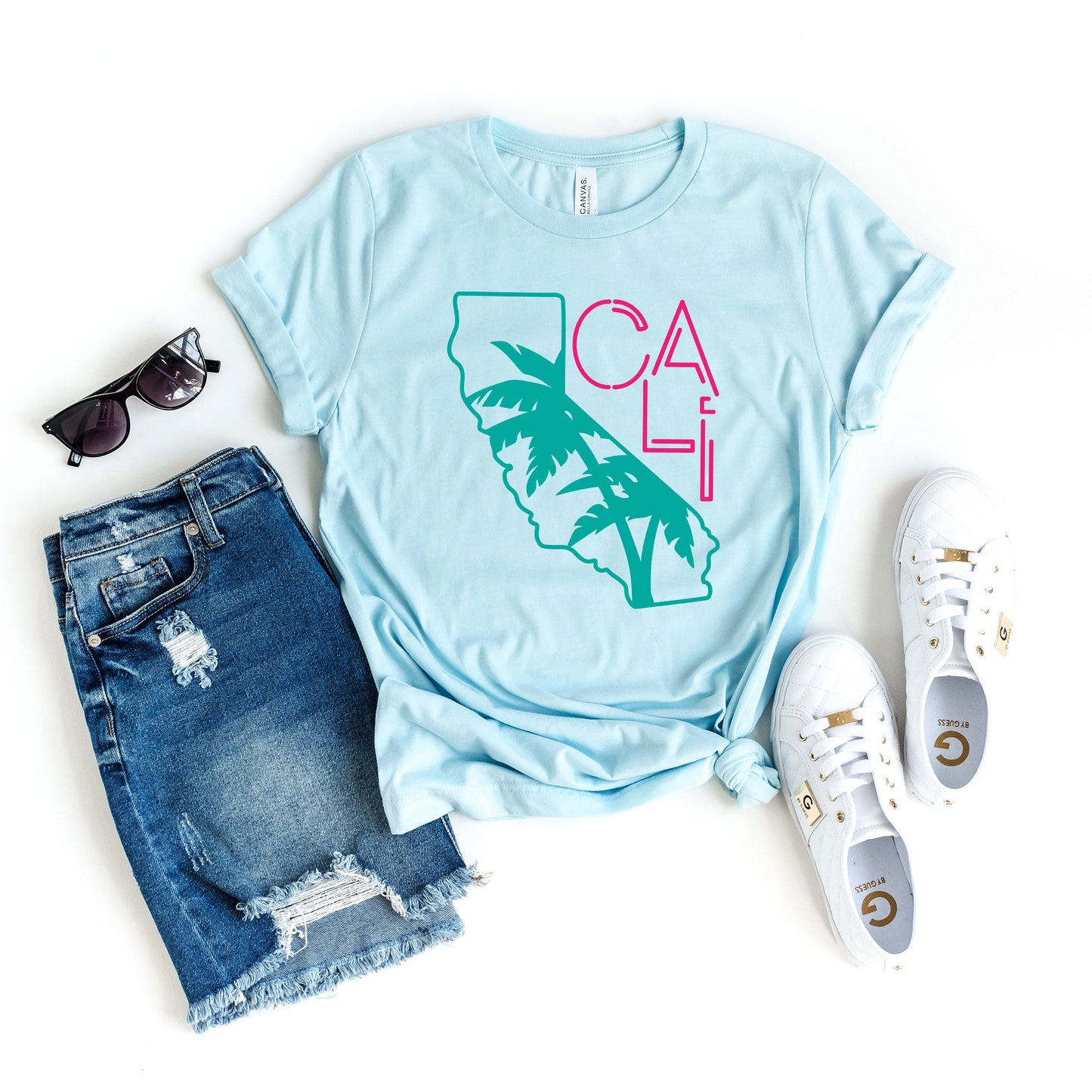 Cali Palm Trees | Short Sleeve Graphic Tee