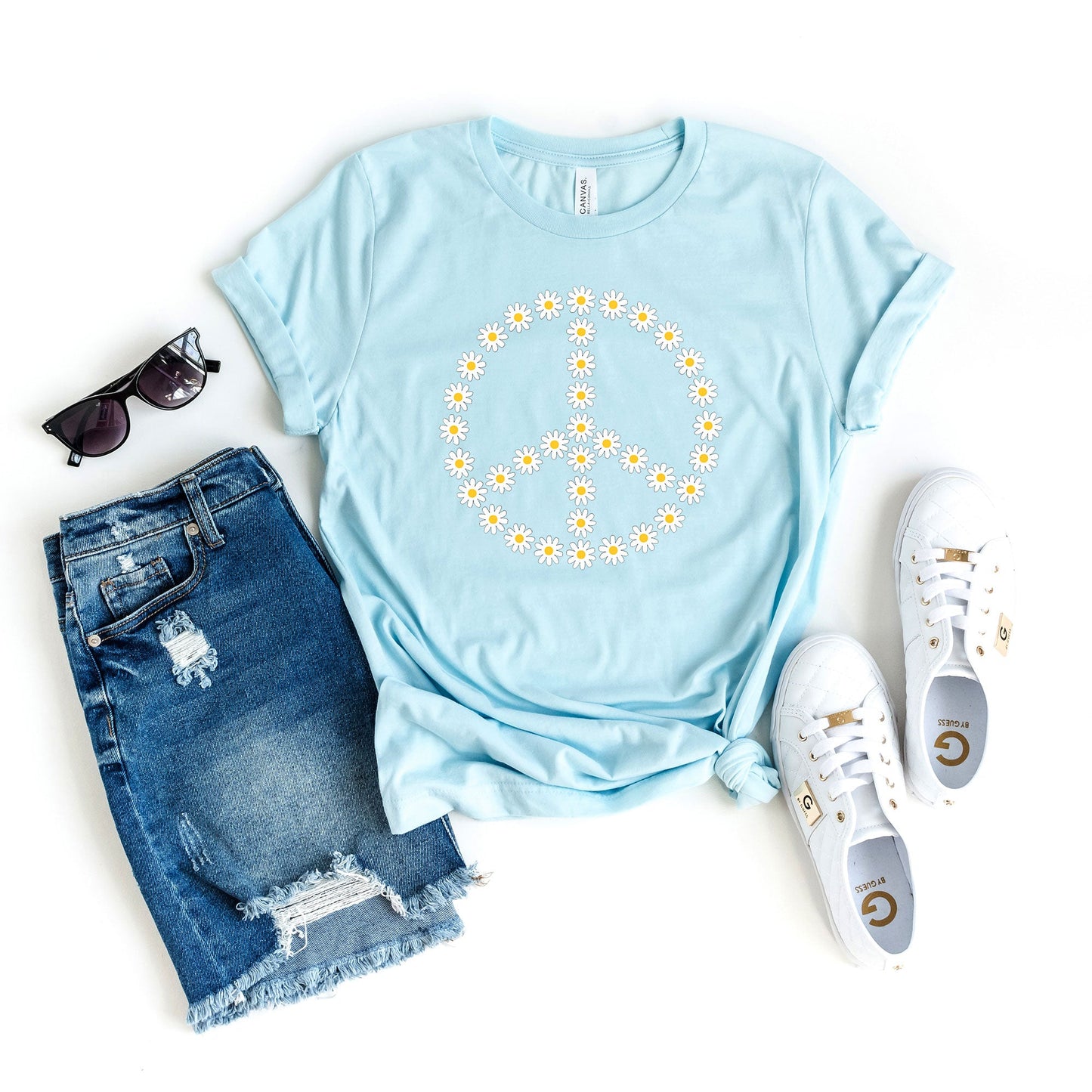 Daisy Peace Sign | Short Sleeve Graphic Tee