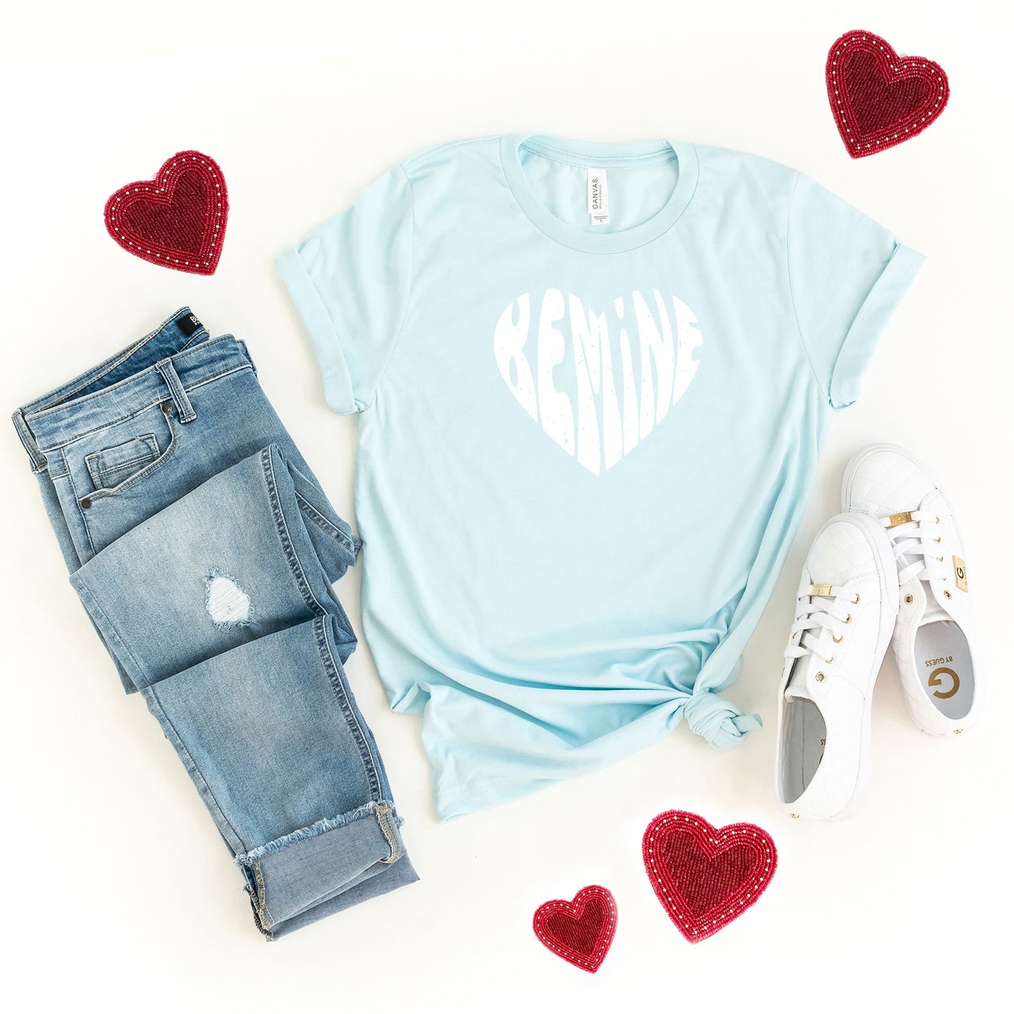 Be Mine Distressed Heart | Short Sleeve Graphic Tee