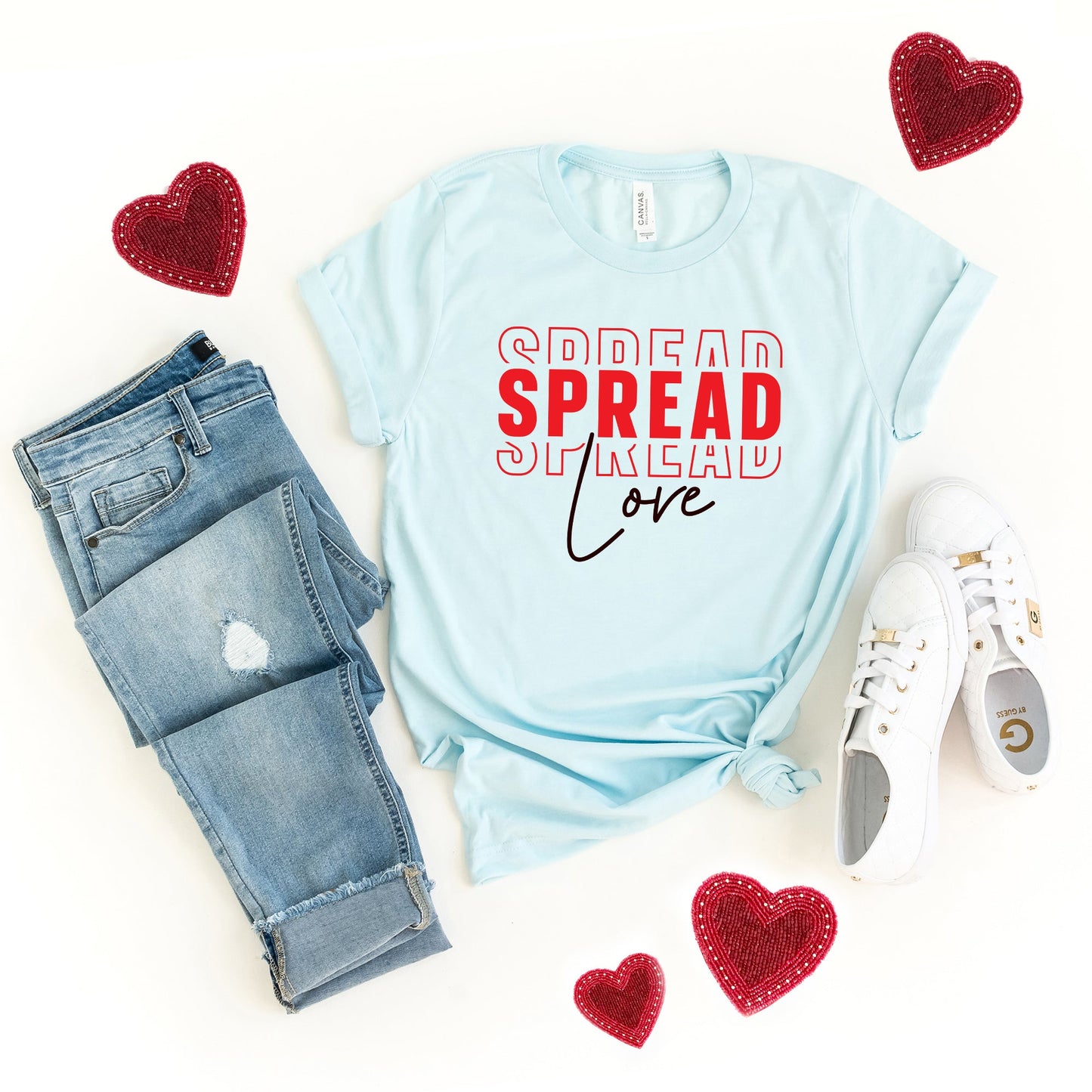 Spread Love Stacked | Short Sleeve Graphic Tee