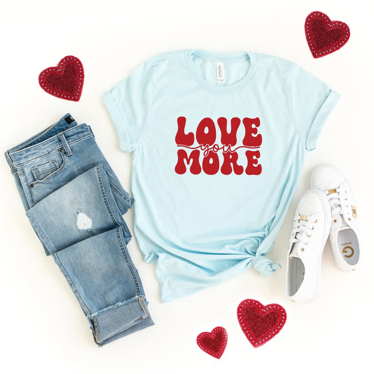 Love You More Cursive | Short Sleeve Graphic Tee