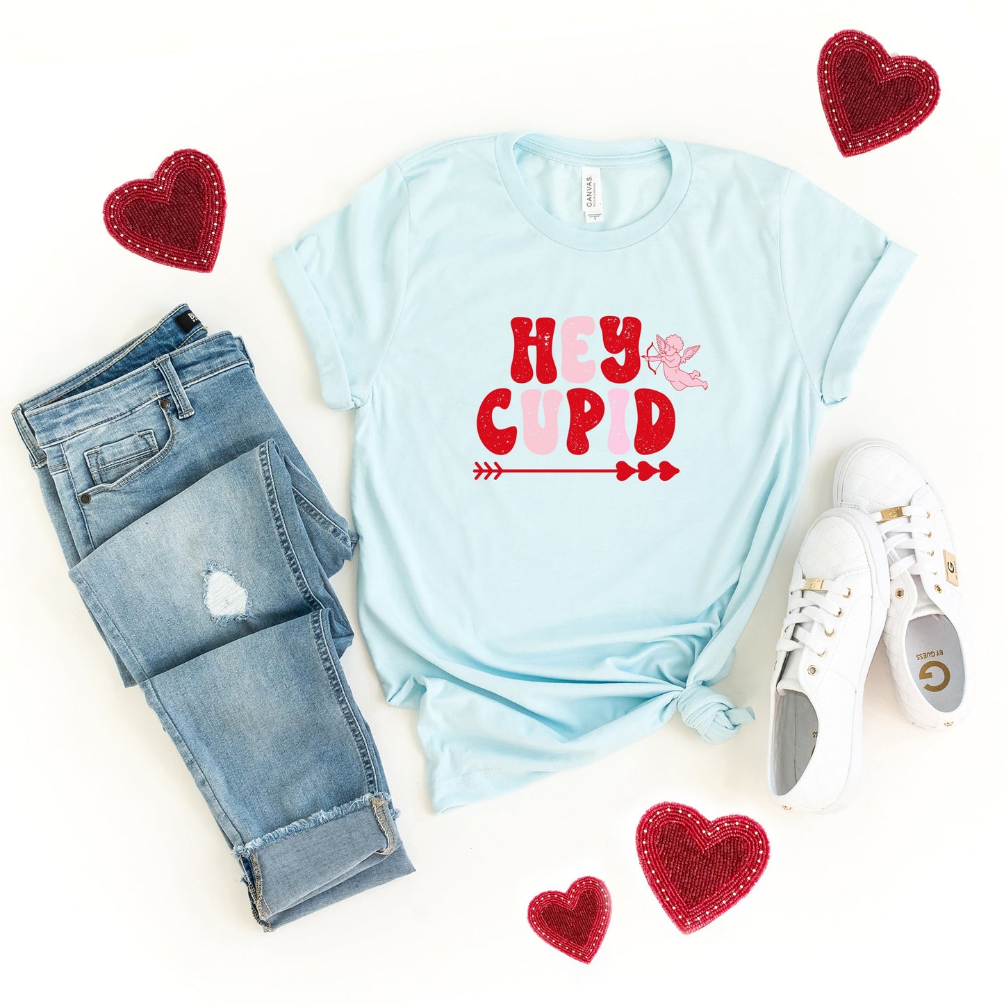 Hey Cupid Pink | Short Sleeve Crew Neck