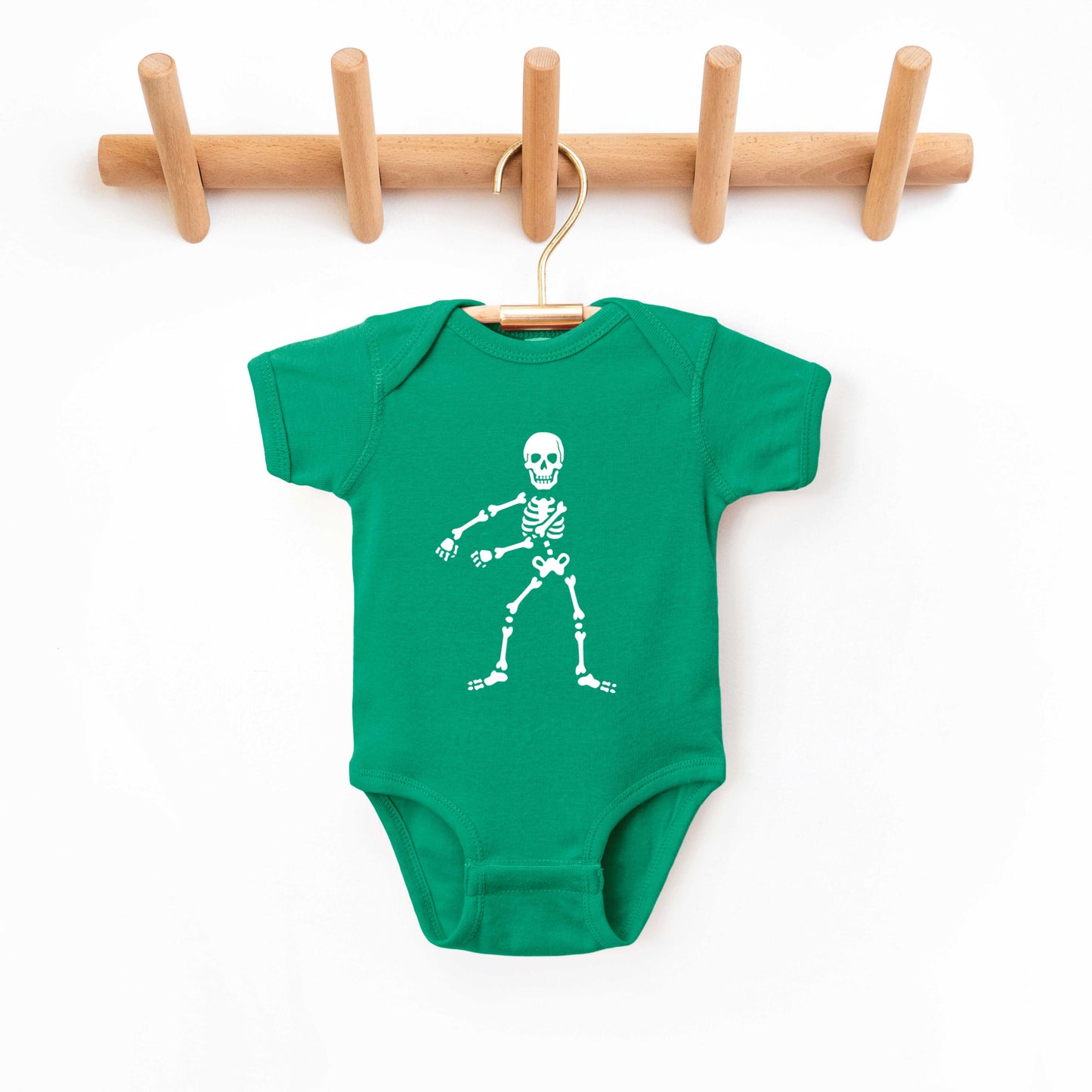 Flossing Skeleton | Baby Graphic Short Sleeve Bodysuit