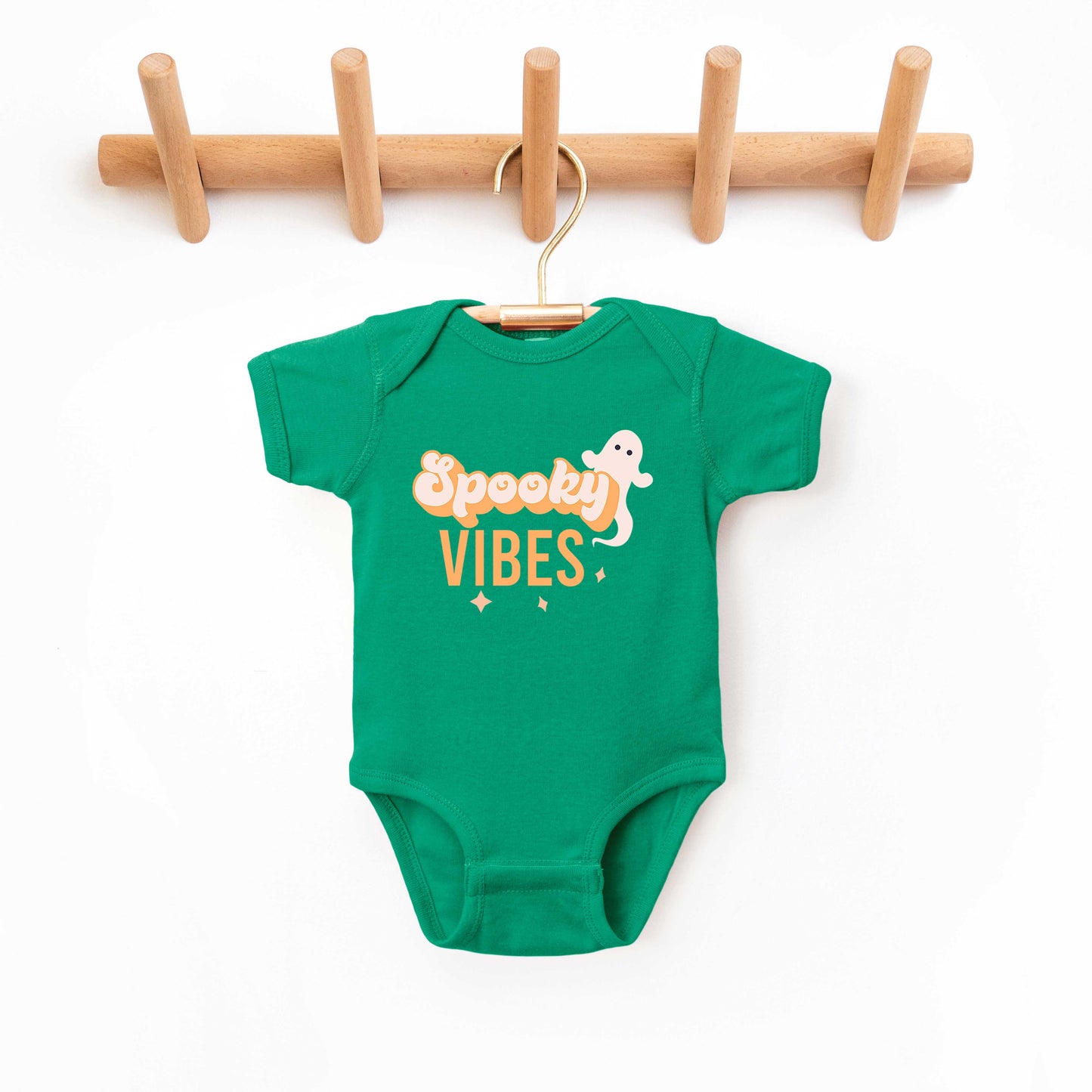 Spooky Vibes Colorful | Baby Graphic Short Sleeve Bodysuit