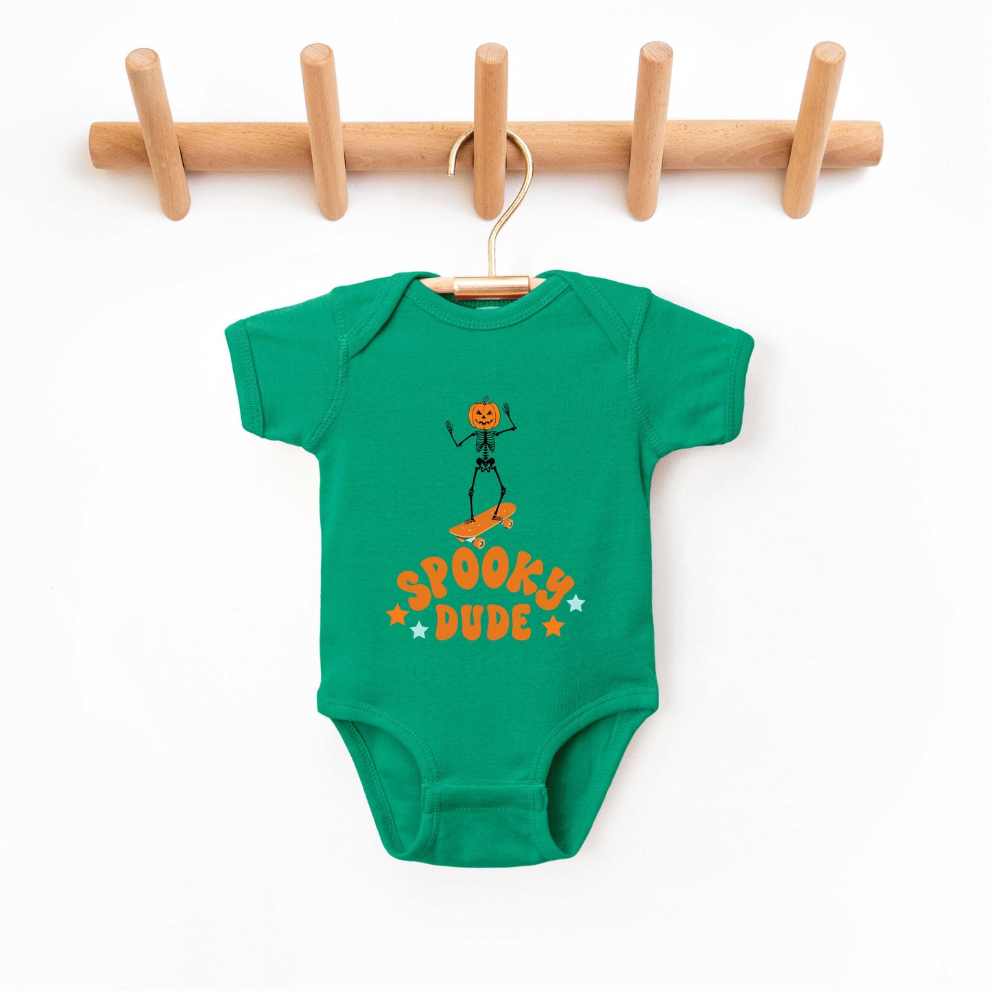 Spooky Dude Skeleton | Baby Graphic Short Sleeve Bodysuit