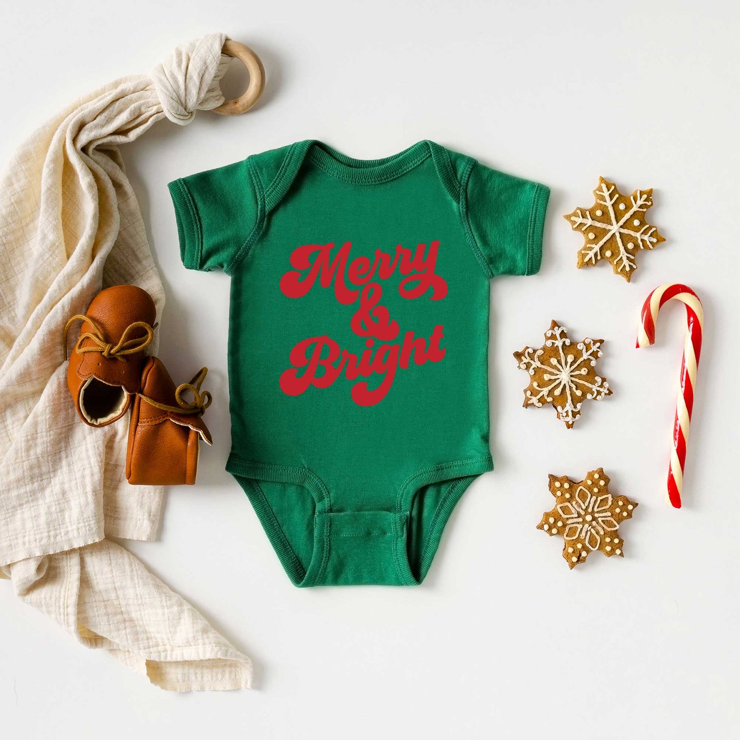 Bold Merry and Bright | Baby Graphic Short Sleeve Bodysuit