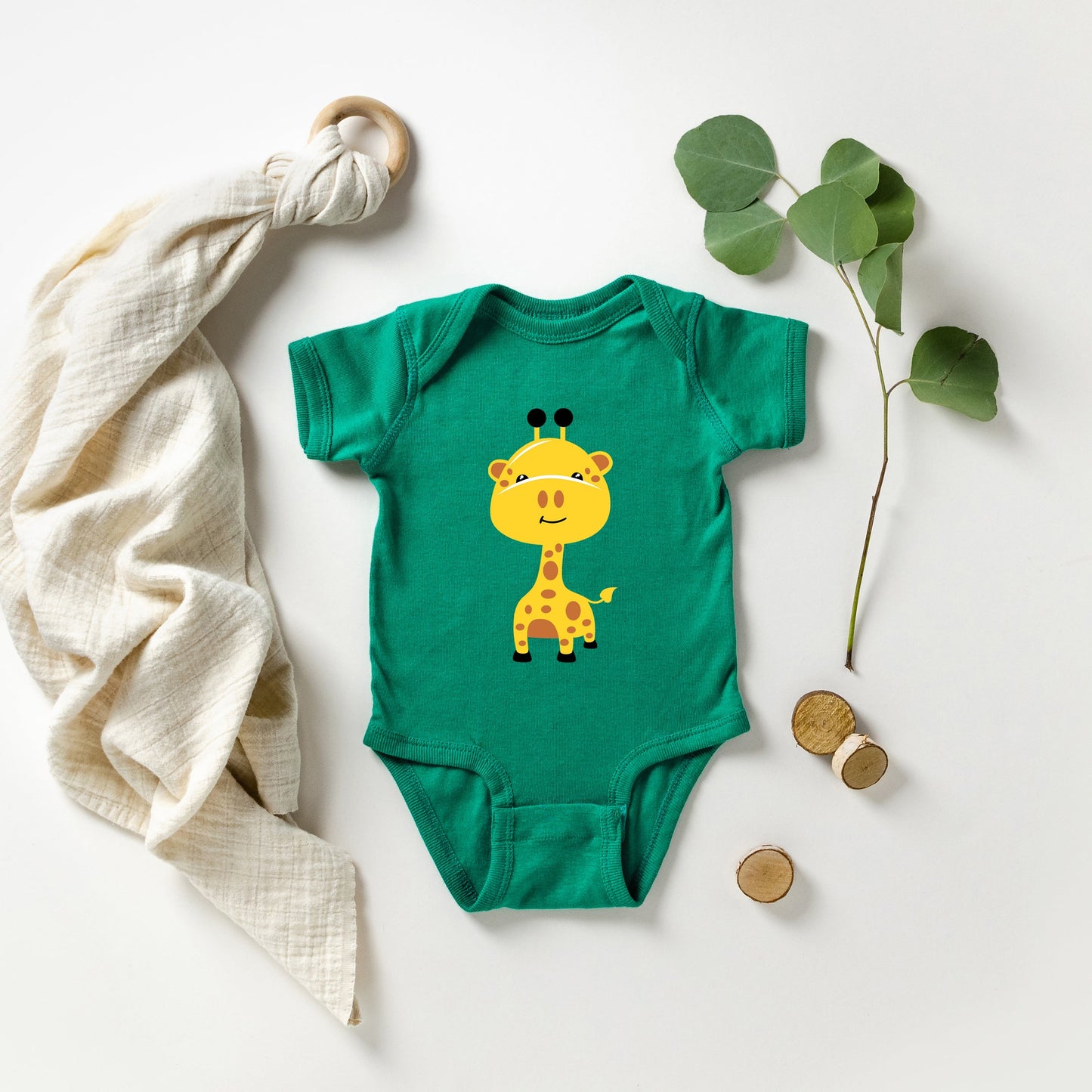 Giraffe Colorful | Baby Graphic Short Sleeve Bodysuit